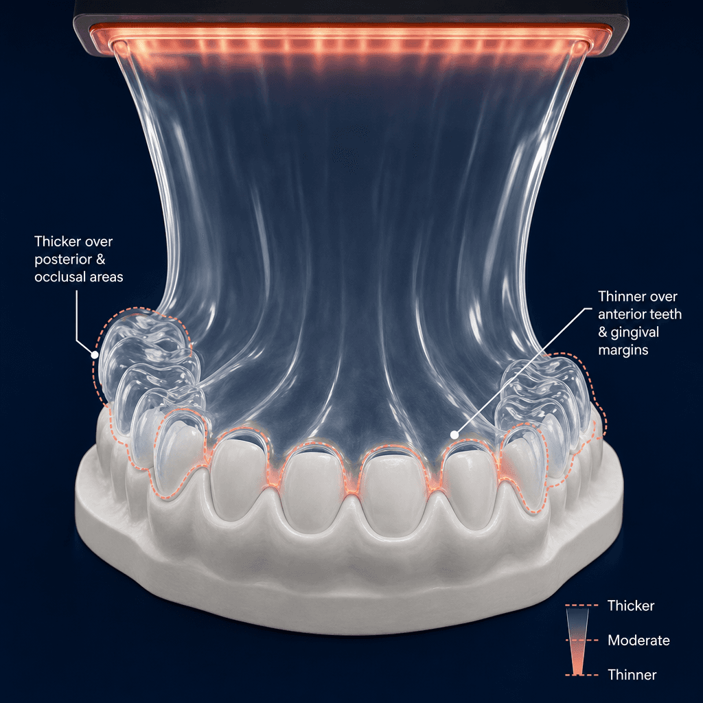 The 40% Thickness Gap: How Thermoforming Impacts Aligner Performance