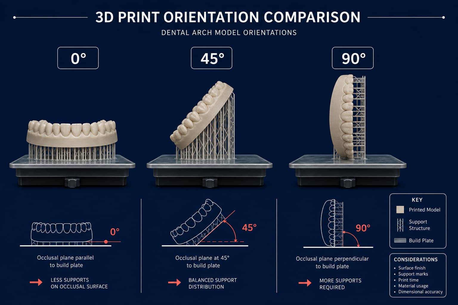 Orthodontic 3D Printing: Orientation and Support Rules
